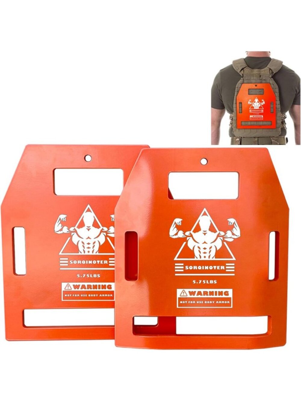 Adjustable Weight Vest Plates - 8.75 & 5.75 lbs for Enhanced Workouts